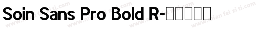 Soin Sans Pro Bold R字体转换